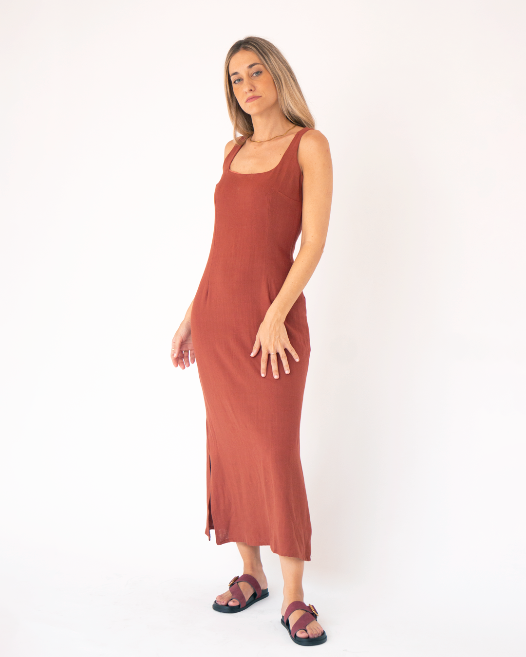 vestido olivia teja ◎