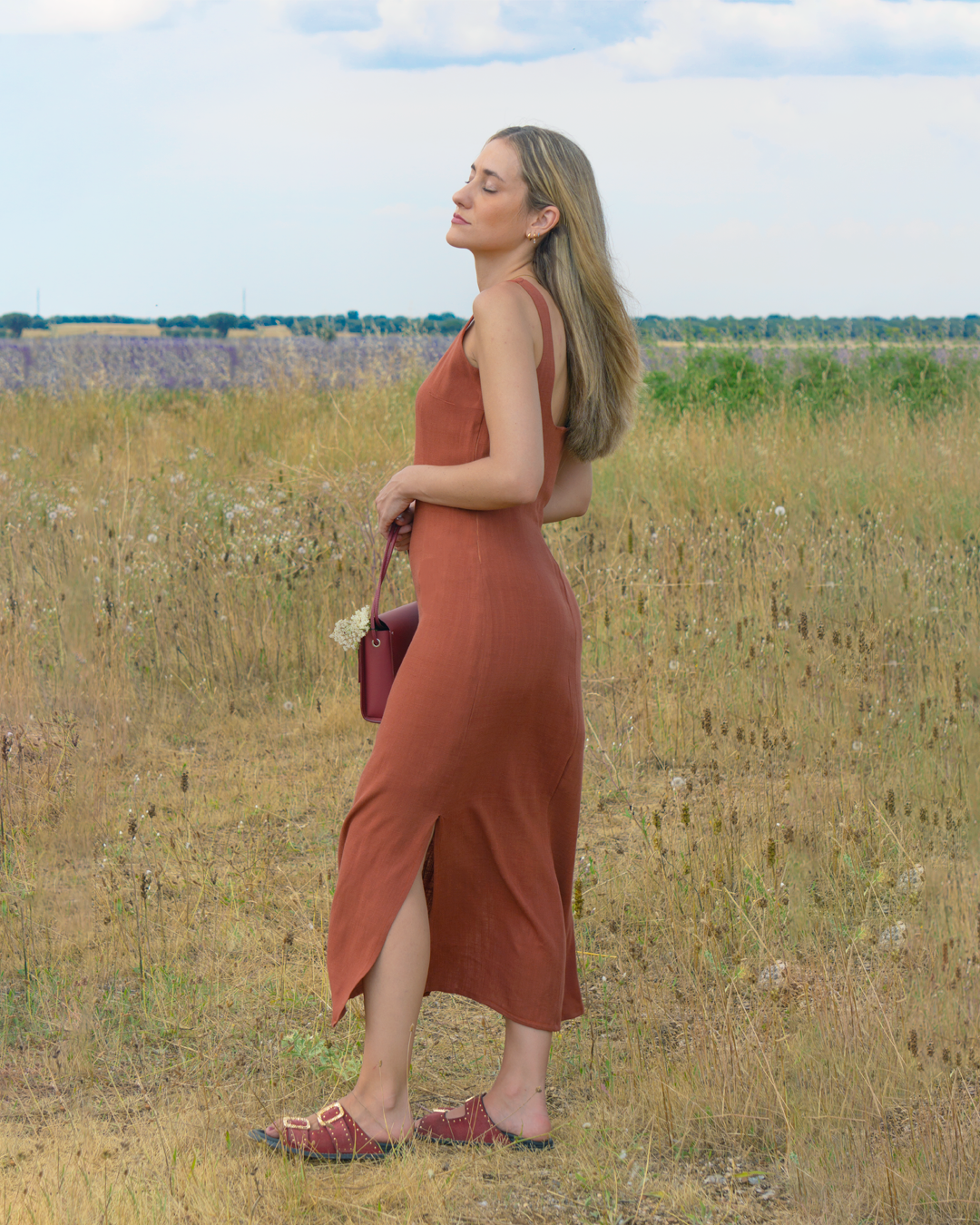 vestido olivia teja ◎