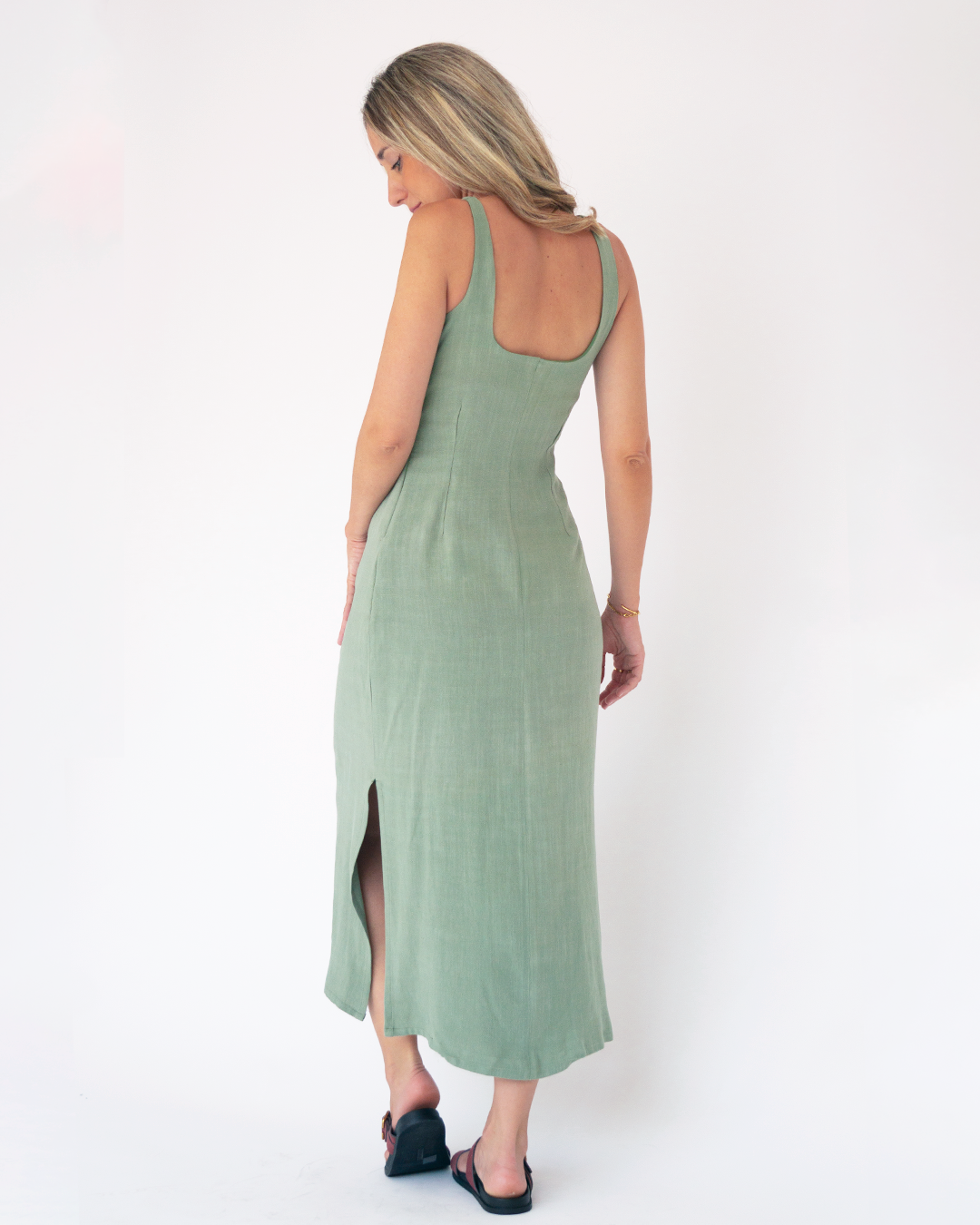 vestido olivia verde ◎