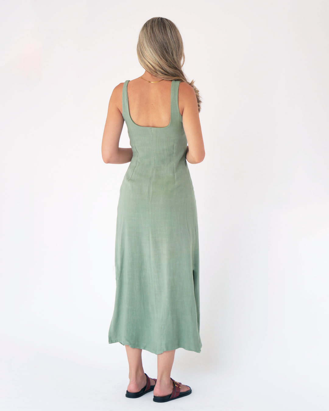 vestido olivia verde ◎