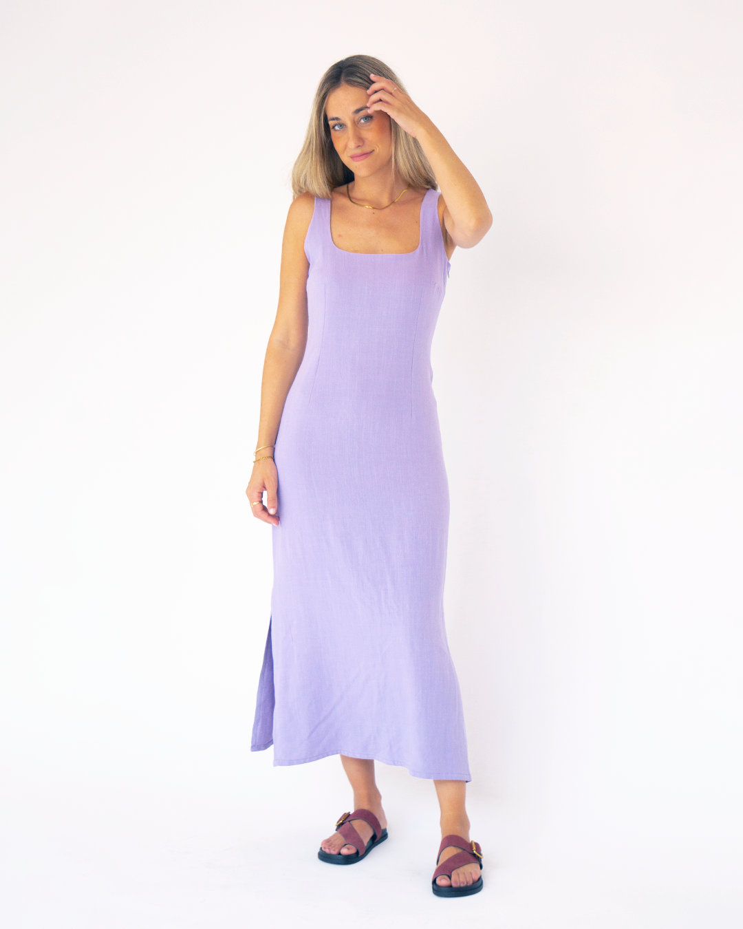 vestido olivia violeta ◎