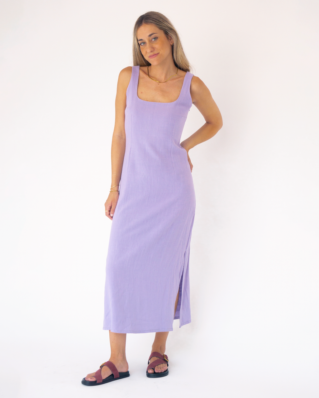 vestido olivia violeta ◎