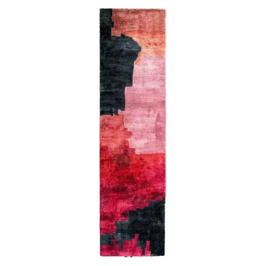 Color wave Canvas Hand Tufted Wool Rug Runner