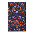 Vibrant Floral Embroidered Accent Rug