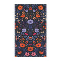 Vibrant Floral Embroidered Cotton Kitchen Towel