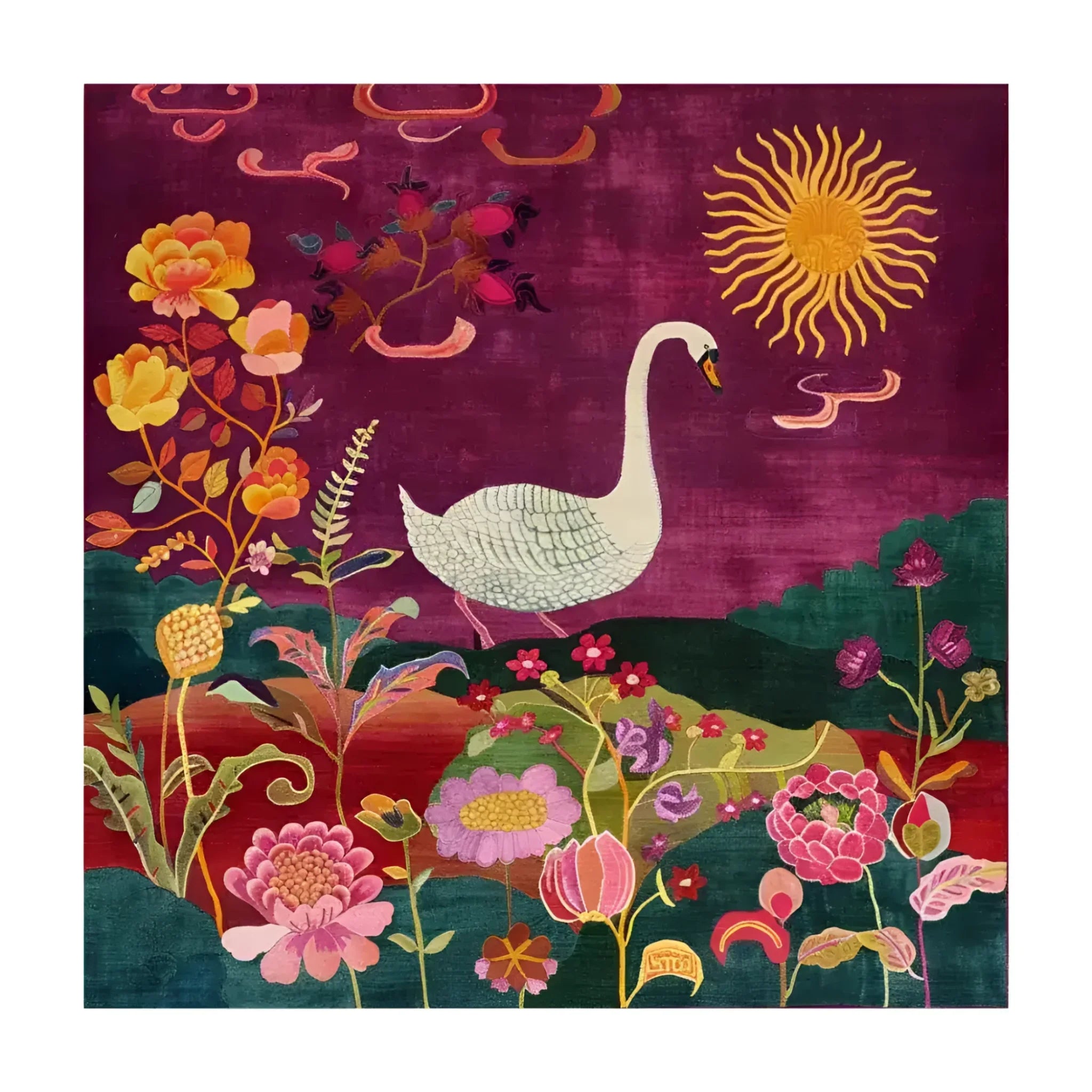 Garden Serenity Wool Hand Knotted Area Rug