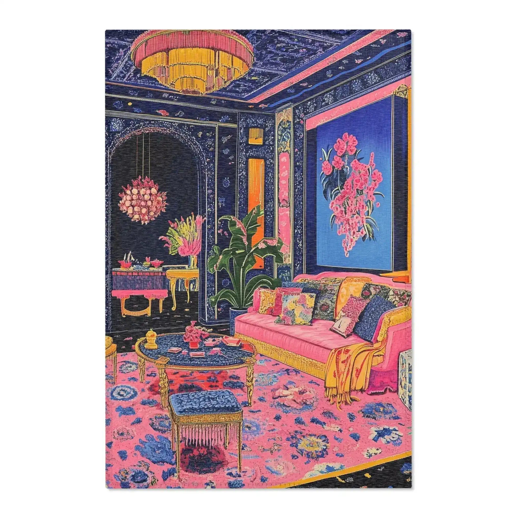 Vibrant Maximalist Floral Rug