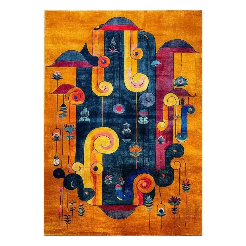Vibrant Vortex Hand Tufted Wool Rug