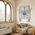 Vinilo Decorativo FURGONETA Azul 95x95cm