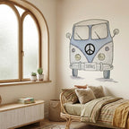 Vinilo Decorativo FURGONETA Azul 95x95cm