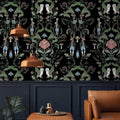 Vintage Fairy Animals Botanical Art Deco Floral Wall Paper