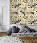 Vintage Inspired Summer Wild Floral Wallpaper