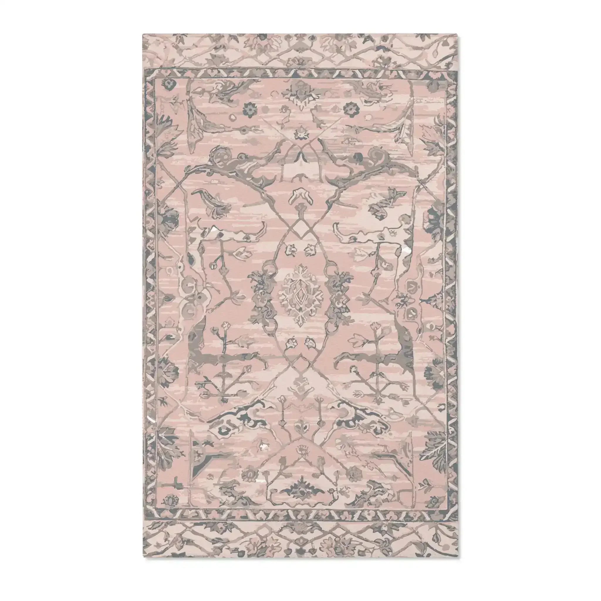 Vintage Rose Medallion Accent Rug