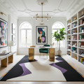 Vivid Flow Pattern Hand Tufted Rug