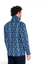 Chaqueta de Pijama Hombre Invierno Premium Forro Polar Estampado - Azul 0500_20