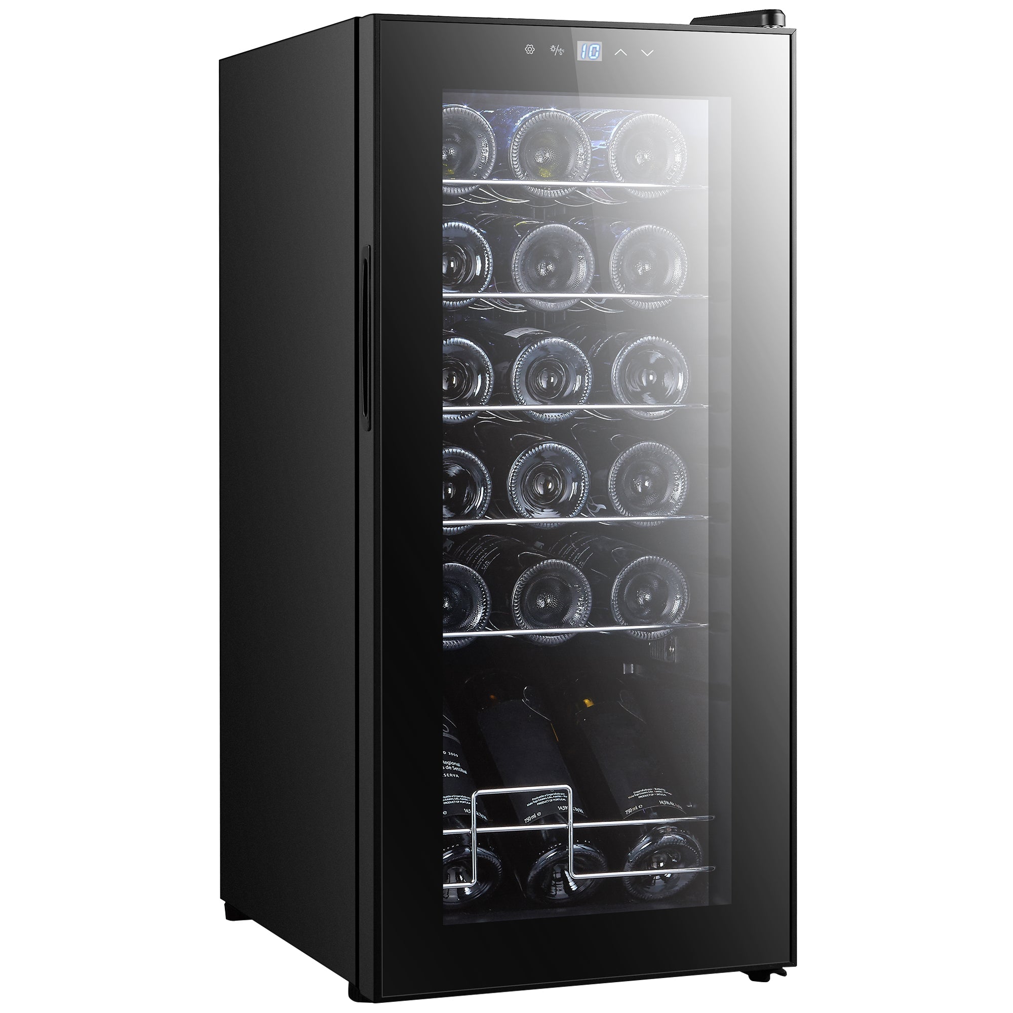 50L Wine Cooler, 18 Bottles, 5-18° Freestanding Wine Fridge with Temperature Control, Black