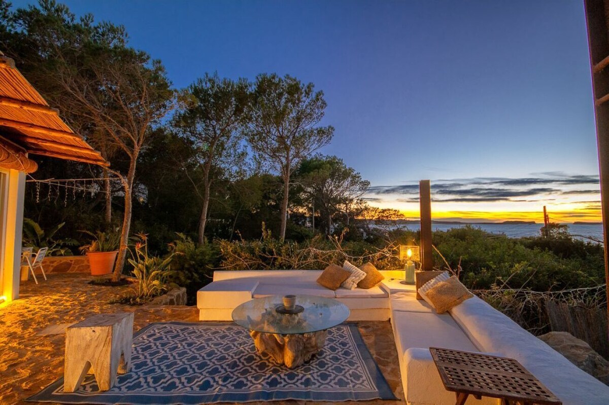 Mediterranean Seafront Ibiza Villa with Amazing Sunset Views in San Antonio