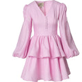 Blush Pink Linen A-Line Dress | PR Sample