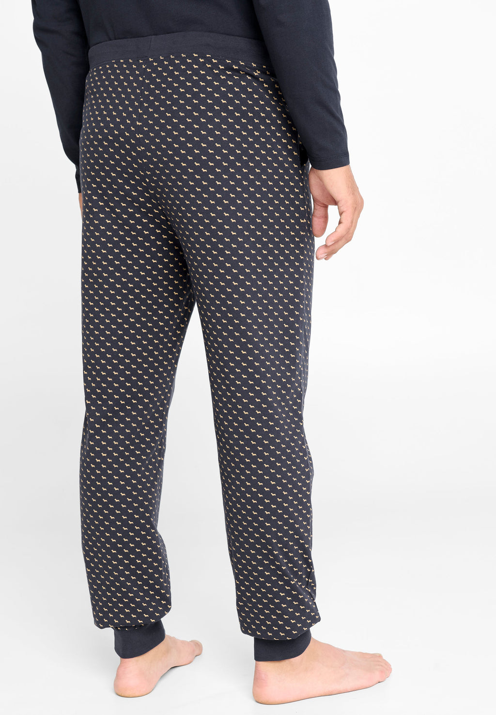 Pantalón Pijama Hombre Largo Algodón Punto Cuadros - Azul 8510_39