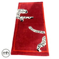 Walking Wild Cat Leopard on Silk Road Hand Tufted Wool Rug 5ft