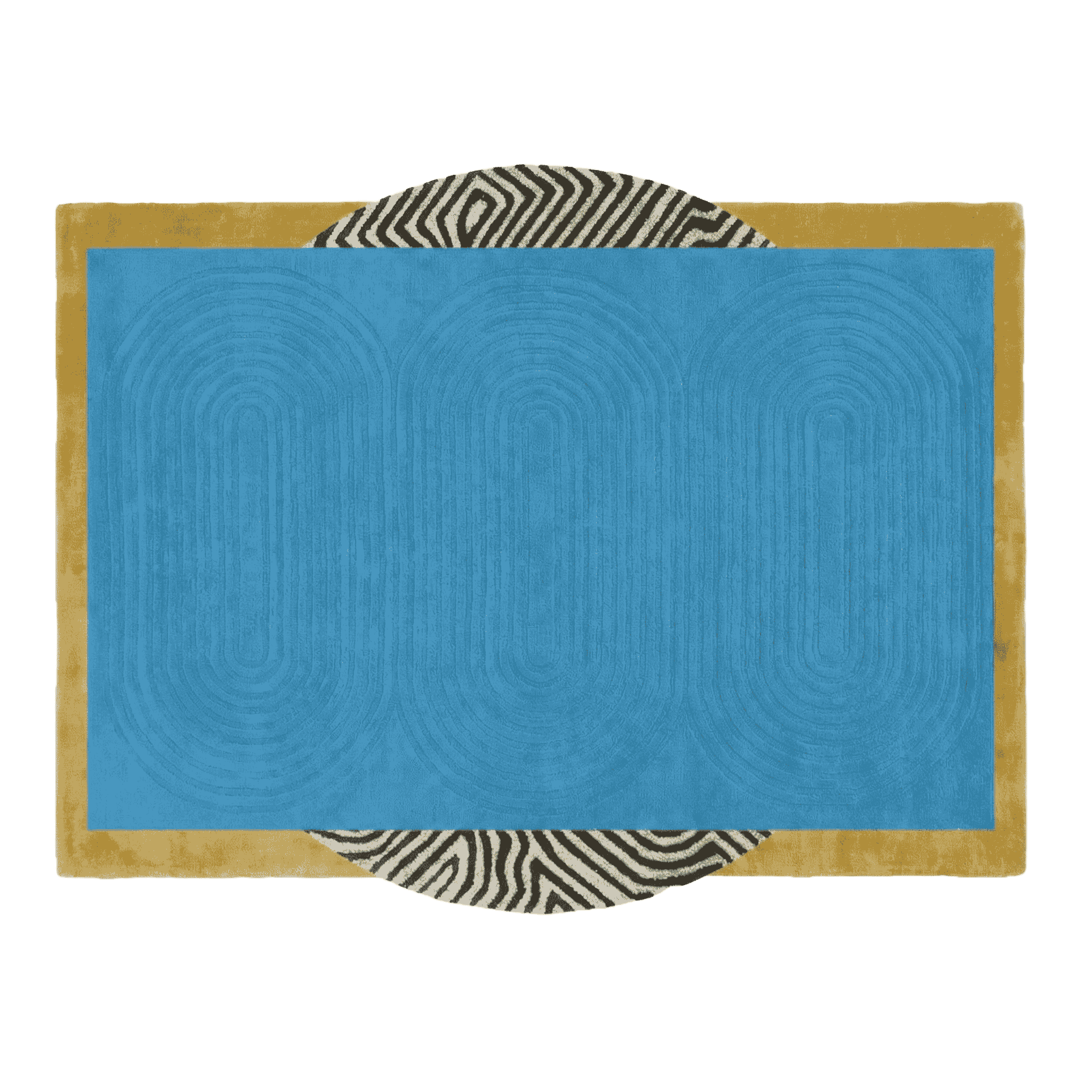 Water Earth and Sun Hand Tufted Wool Rug
