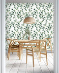 Watercolor Green Simplistic Leaves Wallpaper