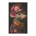Whimsical Elegance Artistic Mouse Cotton Kitchen Towel