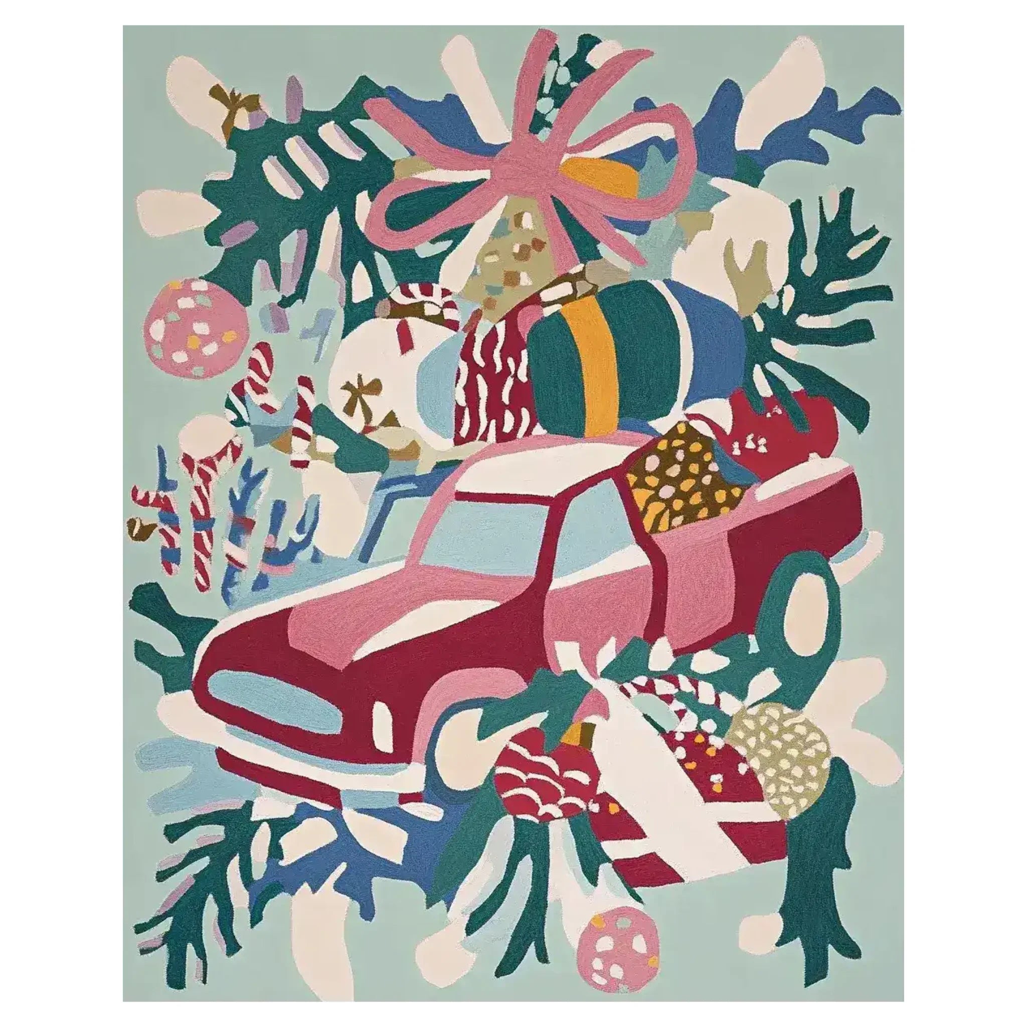 Whimsy Gift Truck Hand Tufted Rug