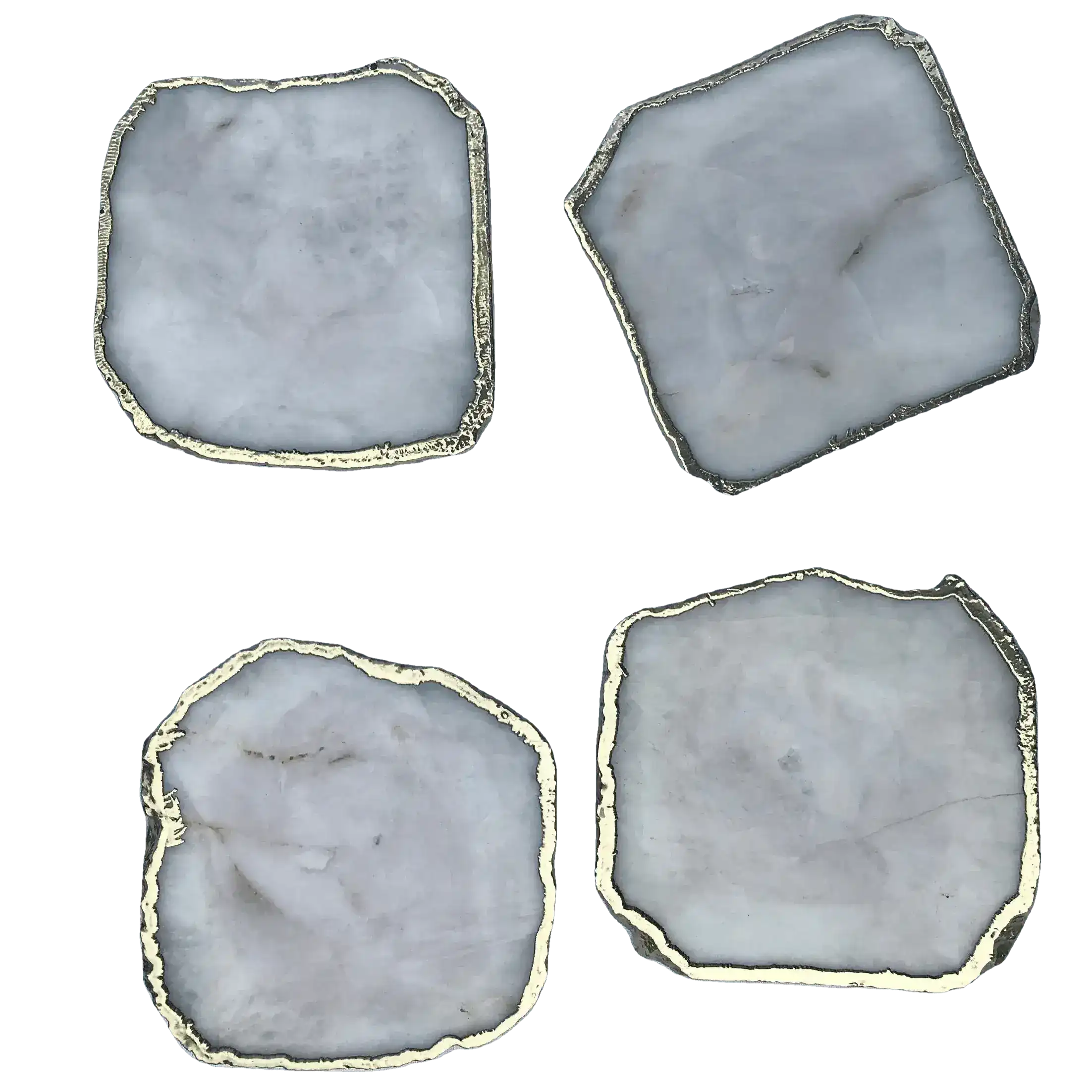White Agate Coaster - Set of 4