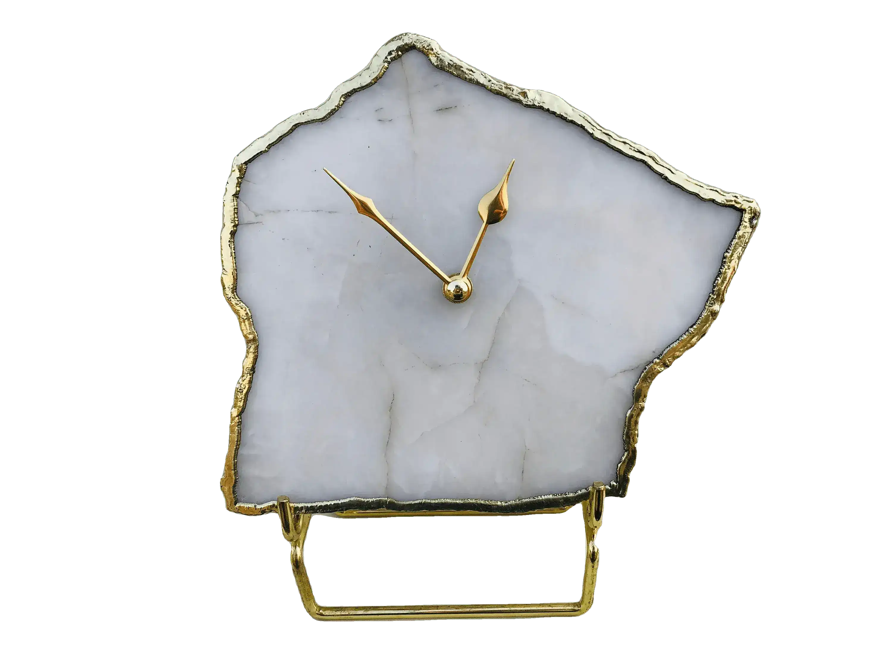 White Agate Large Wall Table Clock