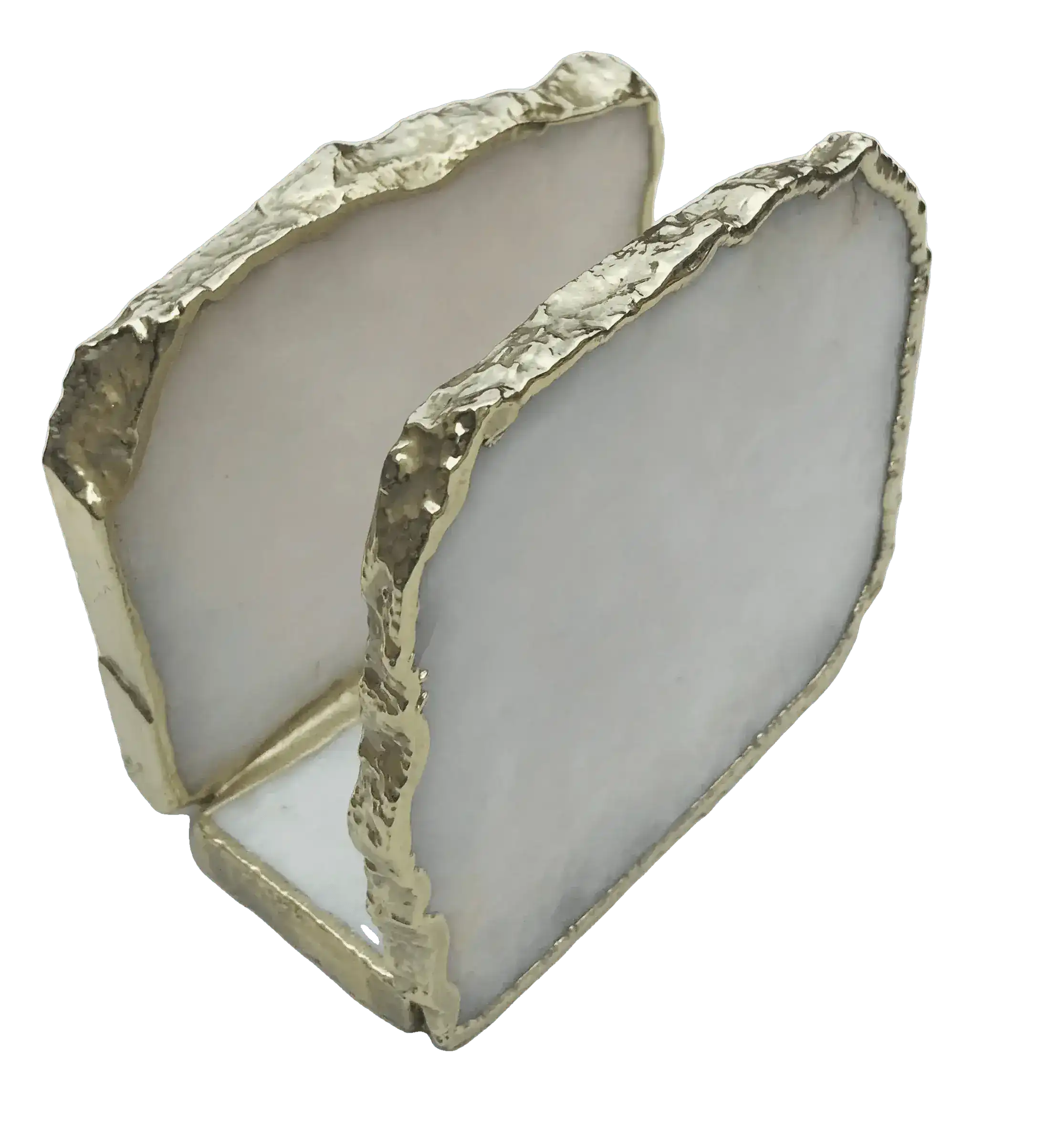 White Agate Napkin Holder