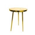 White Agate Round Edge Side Table