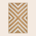 White Chevron Jute Rug