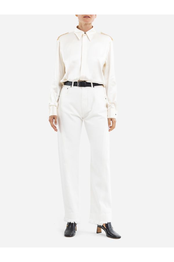 Phoebe Philo Arch Jeans — White