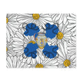 White Daisy Ladies in Blue Placemat