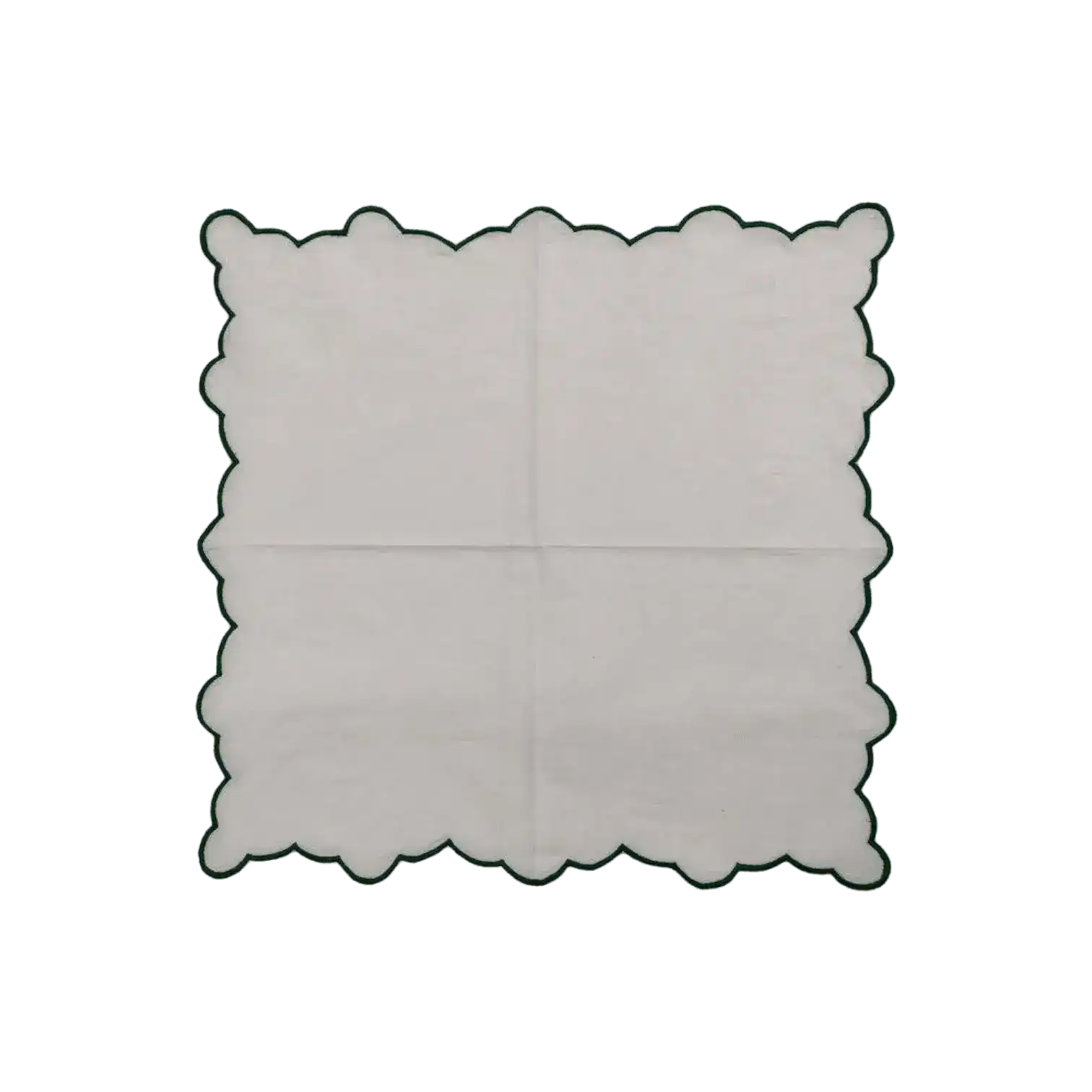 White Linen Zig Zag Embroidered Napkins Set