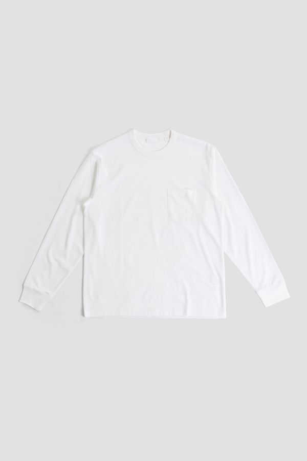 Handvaerk Long-Sleeve Pocket T-Shirt — White