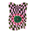 Wild Flower Wavy Checker Hand Tufted Wool Rug