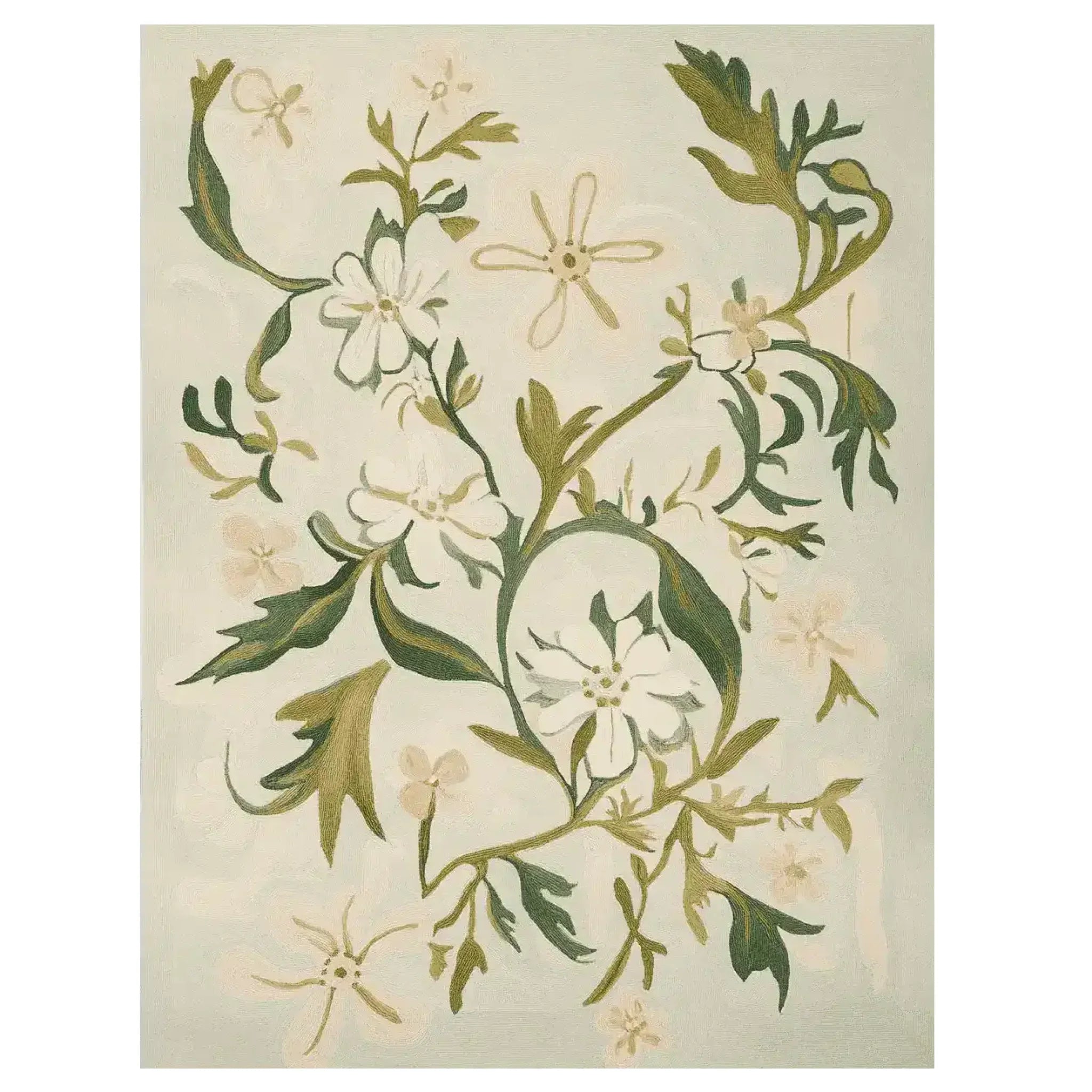Wildflower Vine Dance Hand Tufted Rug