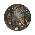 Wildlife and Floral Forest Round Rug