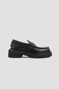Sacai Wingtip Brogued Leather Loafer — Black