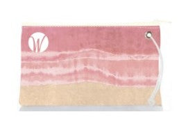 Shoreline Blush Large Wristlet Handmade in Maine from Recycled Sails