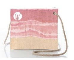 Shoreline Blush Slim Crossbody Handmade in Maine from Recycled Sails