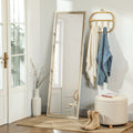 Full Length Mirror, 64" x 21" Full Body Mirror, Leaning Mirror for Bedroom, Dark Wood Grain