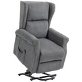 Electric Recliner Chair for Seniors with Remote Control, Side Pockets, Charcoal Grey