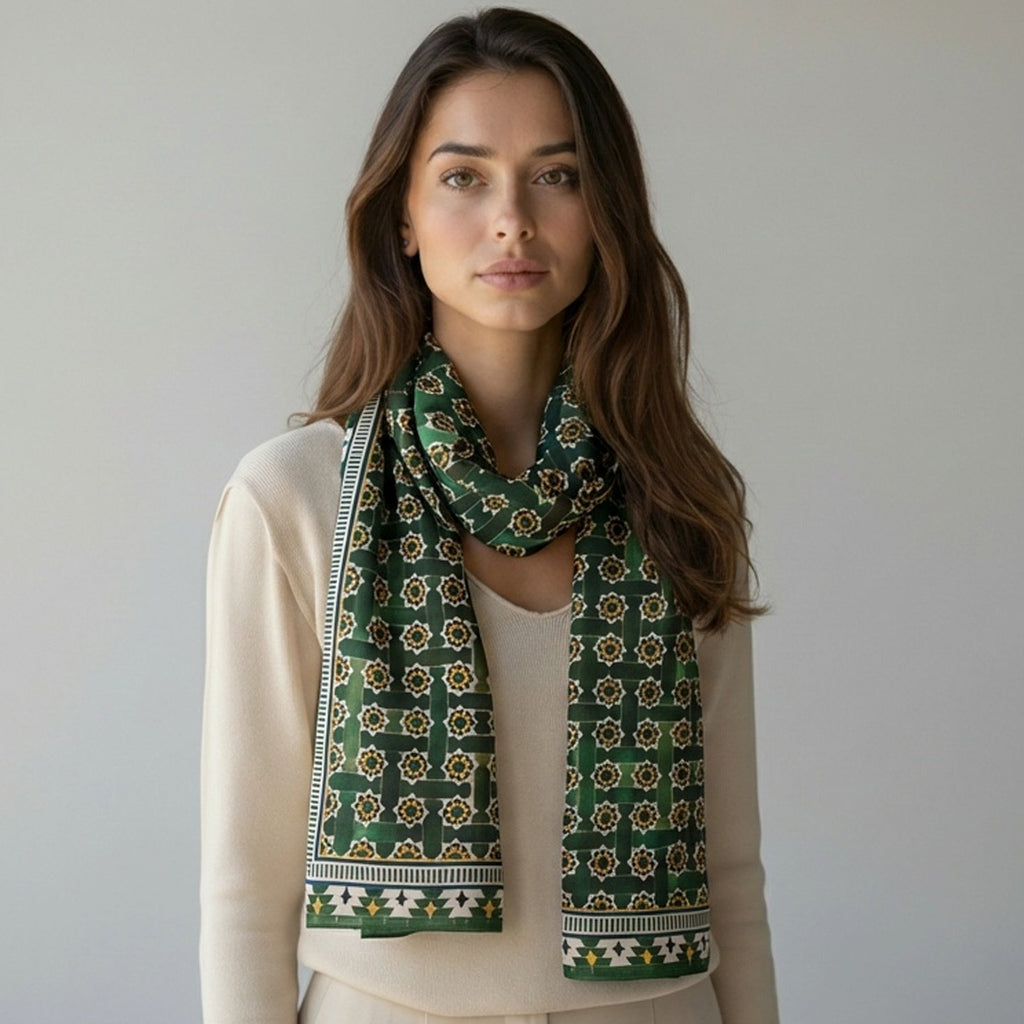 Green Modal Scarf for Women Andalusí