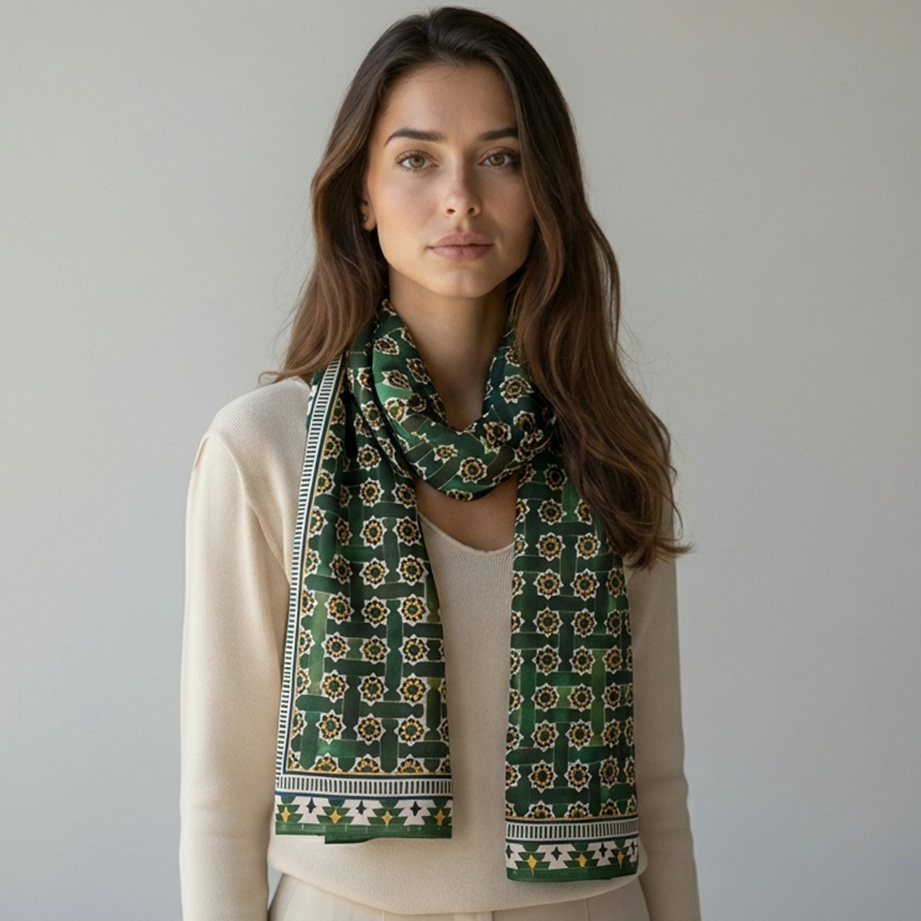 Green Modal Scarf for Women Andalusí