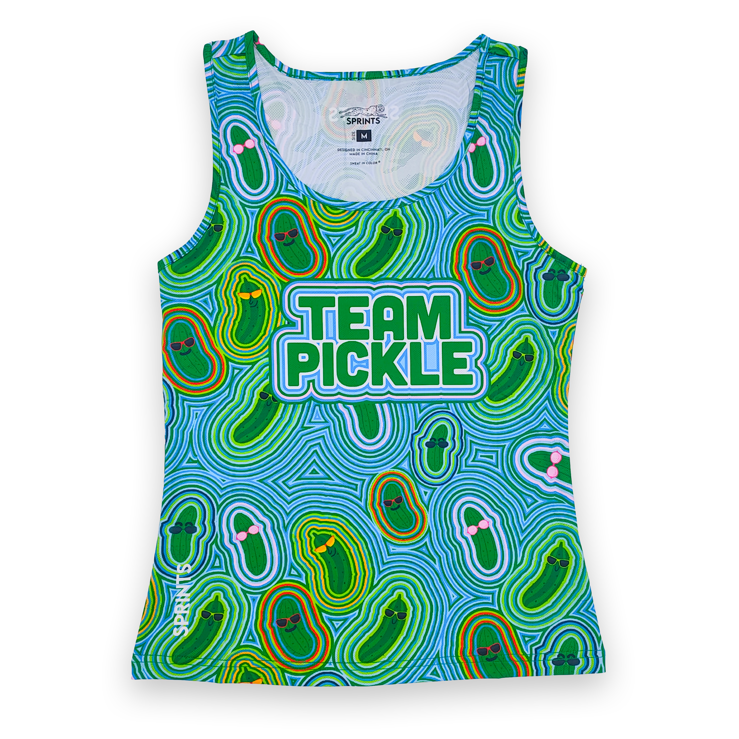 Sprints Womens Running Tank - Team Pickle