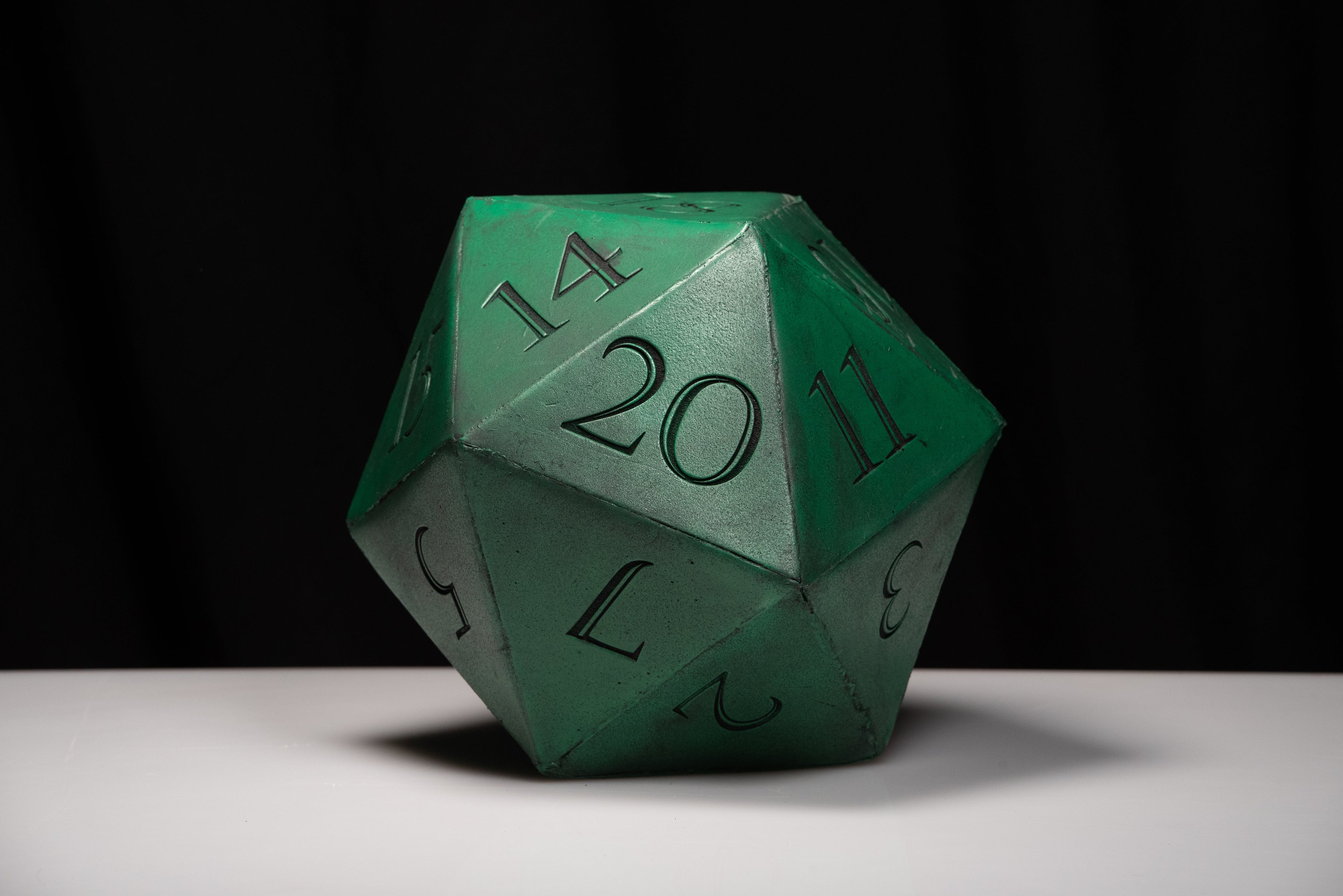 Giant D20 Die 10" Tall Display Prop By Prop Money Inc.