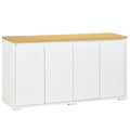 Sideboard with 4 Doors & Adjustable Shelves Kitchen Cabinet, White